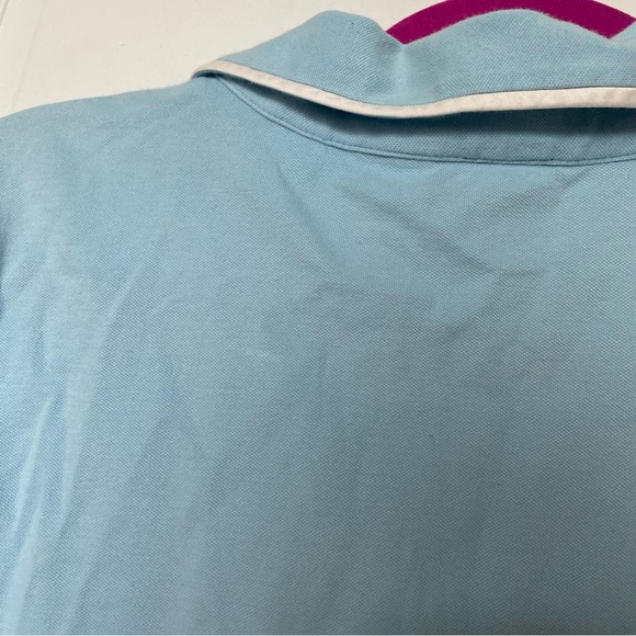Original Penguin Light Blue Short Sleeve Polo Shirt with White Piping Large - Picture 6 of 13